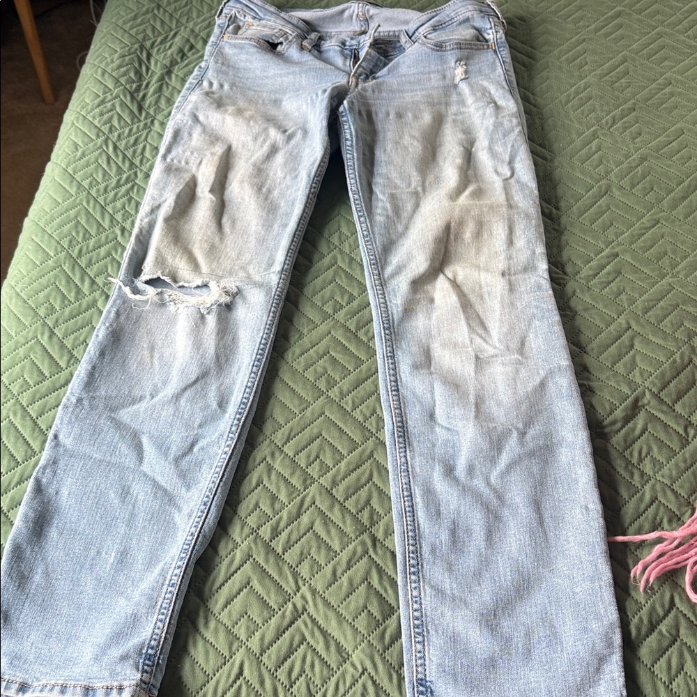 Hollister Light Blue Straight Leg Jeans